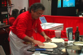 Making Pizza for Caputino at a Food Show