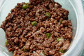 Sweet Scrambled Eggs and Meatless Keema Mutter