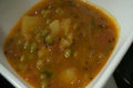 Aaloo Tamatar Sabzi or Aaloo Mutter Sabzi or Potato Peas Curry