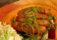 Ale Braised Sausages with Green Beans and Mashed Potatoes