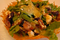 Arugula Cherry Pecan Salad in Parmesan Bowl