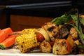 Asian Grilled Chicken Kebabs with Sliced Seedless Watermelon