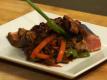 Asian Marinated New York Strip with Peppers in Black Bean Sauce