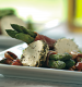 Prosciutto-Wrapped Asparagus with Goat Cheese and Mushroom Salad