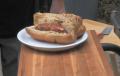 Italian Sausage Wrap in Bacons Buns