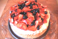 Red, White & Blue No Bake Cheesecake 