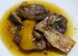 Baked Lamb with Mushrooms Peppers and Onion
