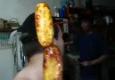 Having Banana Cue In Philippines