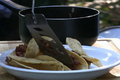 Barbecued Tacos with Burger  Stuffing