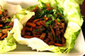 Hoisin Marinated Beef Lettuce Wraps 