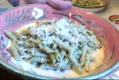 Beer Can Chicken in Pesto on Pasta