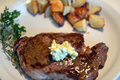 Grilled Ribeye Steak with Parsley Butter Sauce