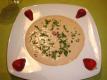 Toffee Cream With Mint And Strawberry