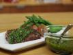 Black Pepper Crusted Steak with Chimichurri Sauce 