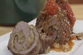 Braised Flank Steak Braciola Stuffed with Basil and Mozzarella
