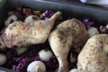 Braised Red Cabbage with Lemon Thyme Chicken