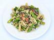 Brown Rice Pasta with Asparagus Shiitakes Pesto