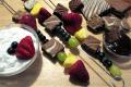 Brownie And Fruit Kebabs With Dip