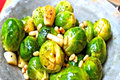 Wine and Herb Infused Christmas Brussels Sprouts with Toasted Pine Nuts  