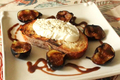 Burrata Cheese Topped Brochette With Black Mission Figs