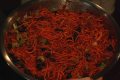 Recipe of Raw Butternut Squash Spaghetti with Sundried Tomato Sauce