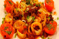 Calamari with Tomato, Cilantro, Chipotle Sauce 
