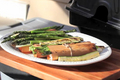 Grilled Salmon and Veggies in Cedar Paper