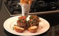 Beef Burgers with Baked Potatoes
