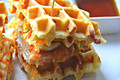  Chicken and Bacon Waffle Sandwiches