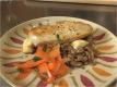 Chicken Breast Stuffed with Brie and Artichokes with Risotto and Carrot Salad