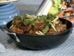 Chicken Karahi and Caramel Pudding