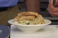Pan Seared Chicken over Lemon Leek Tossed Whole Wheat Linguine