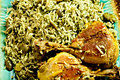Baghali Polo Ba Morgh (Chicken Fava Beans Rice) 
