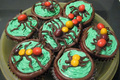 How To Make Halloween Cup Cakes With Chocolate Bugs Topping