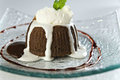 Chocolate Lava Cake with Whipped Cream