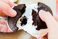 Chocolate Whoopie Pies Recipe - Joanne Eats New England - Quick Seven Minute Marshmallow Frosting