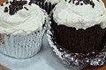 Moist Chocolate Cupcakes with Vanilla Frosting