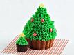 Christmas Tree Brownie Bites