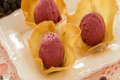 Concord Grape Ice Cream in Tuile Cups