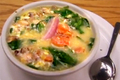 Egg Drop Soup with Spinach and Mushroom