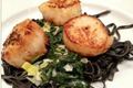 Coquilles St. Jacques with Squid Ink Pasta