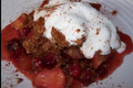 Crustless Cranberry and Apple Crumble