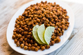 Garlic and Cumin Roasted Chickpeas