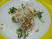 Thai Fish Cakes With Som Tam And Fried Spinach And Glass Noodles
