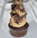 Dark Chocolate Cake with Peanut Butter Frosting