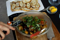 Eggplant and Peppers Bruschetta
