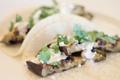 Eggplant Tacos with Spicy Yogurt Salsa