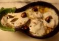 Deep Fried Battered Eggplant in Yogurt Sauce