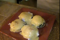 English muffin with Spinach and Cream, Poached Eggs and Hollandaise sauce