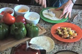Fajitas with Shrimp, Pineapple and Veggies